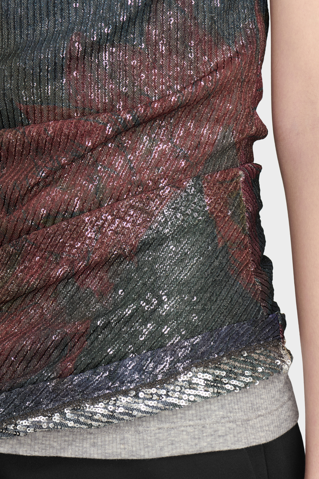 Maison Margiela Sequin top with an asymmetric cut | Women's | Vitkac